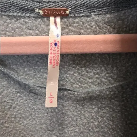 Free People Sidewalk Sweatshirt in Mallard Combo Size Large EUC *READ - Picture 6 of 8